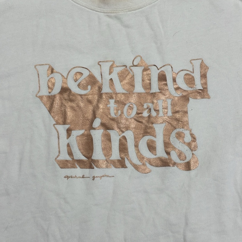 Spiritual Gangster Be Kind Cropped Crewneck Graphic Sweatshirt - Picture 5 of 9